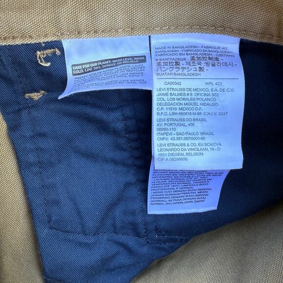 Levi's Workwear 505 Regular Fit Tan Duck Canvas Utility Pants 34233-004 Sz 34x32 - Picture 4 of 12
